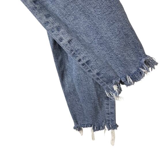 AGOLDE Nico High Rise Skinny Jeans 27” Waist Cropped Raw Hem Stretch Button Fly - Picture 5 of 9